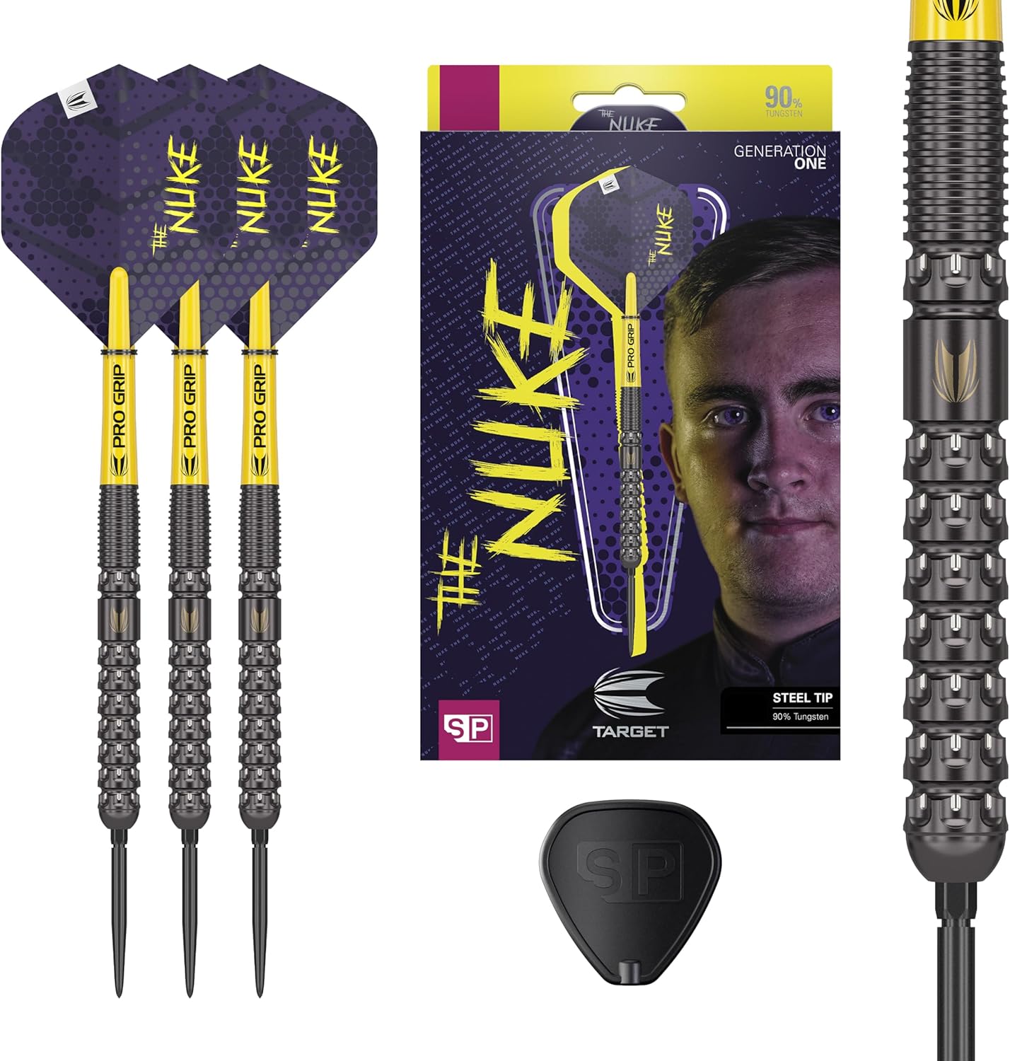 Target Darts Luke Littler Tungsten Swiss steel-tip darts set