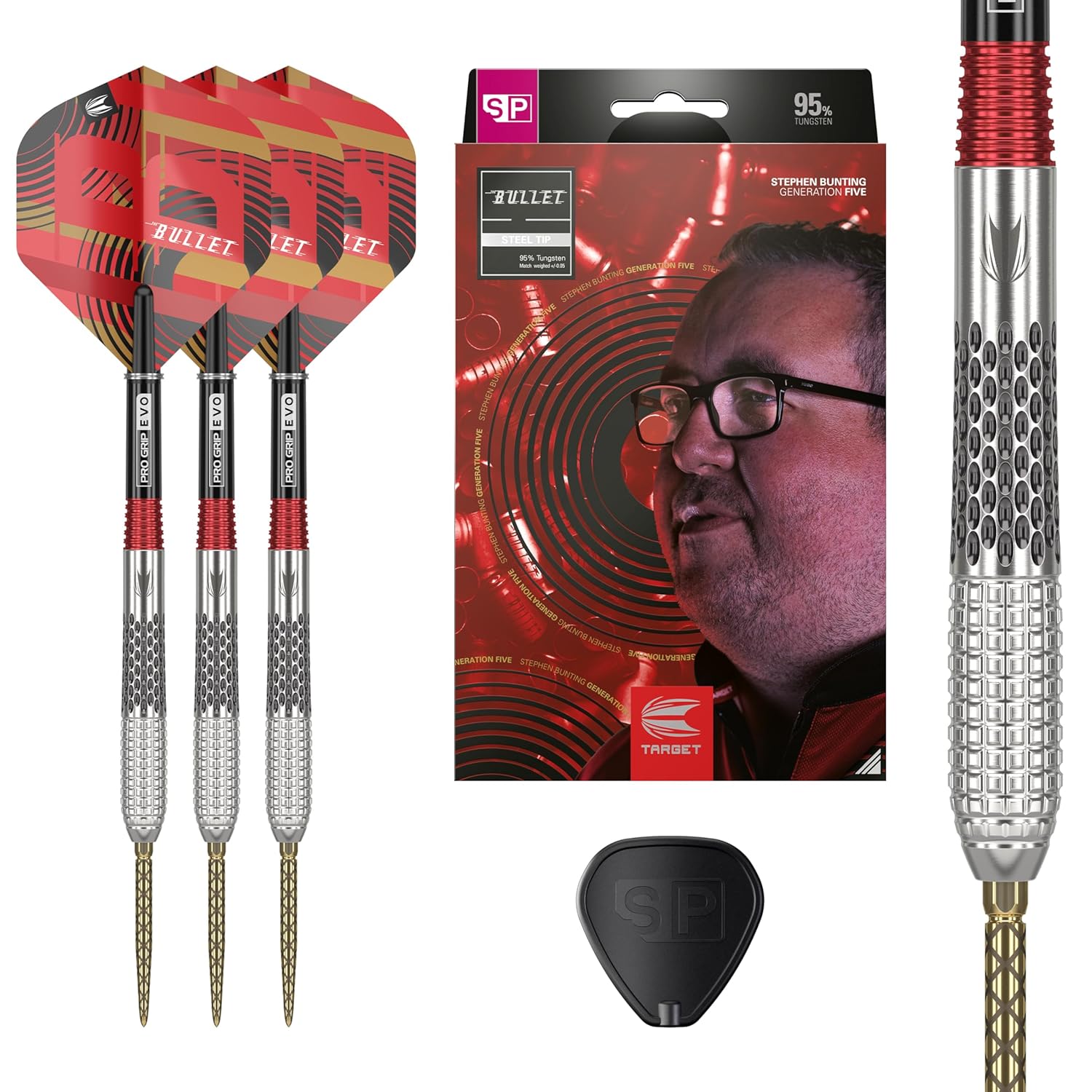 Target Darts Stephen Bunting G5 steel-tip darts set