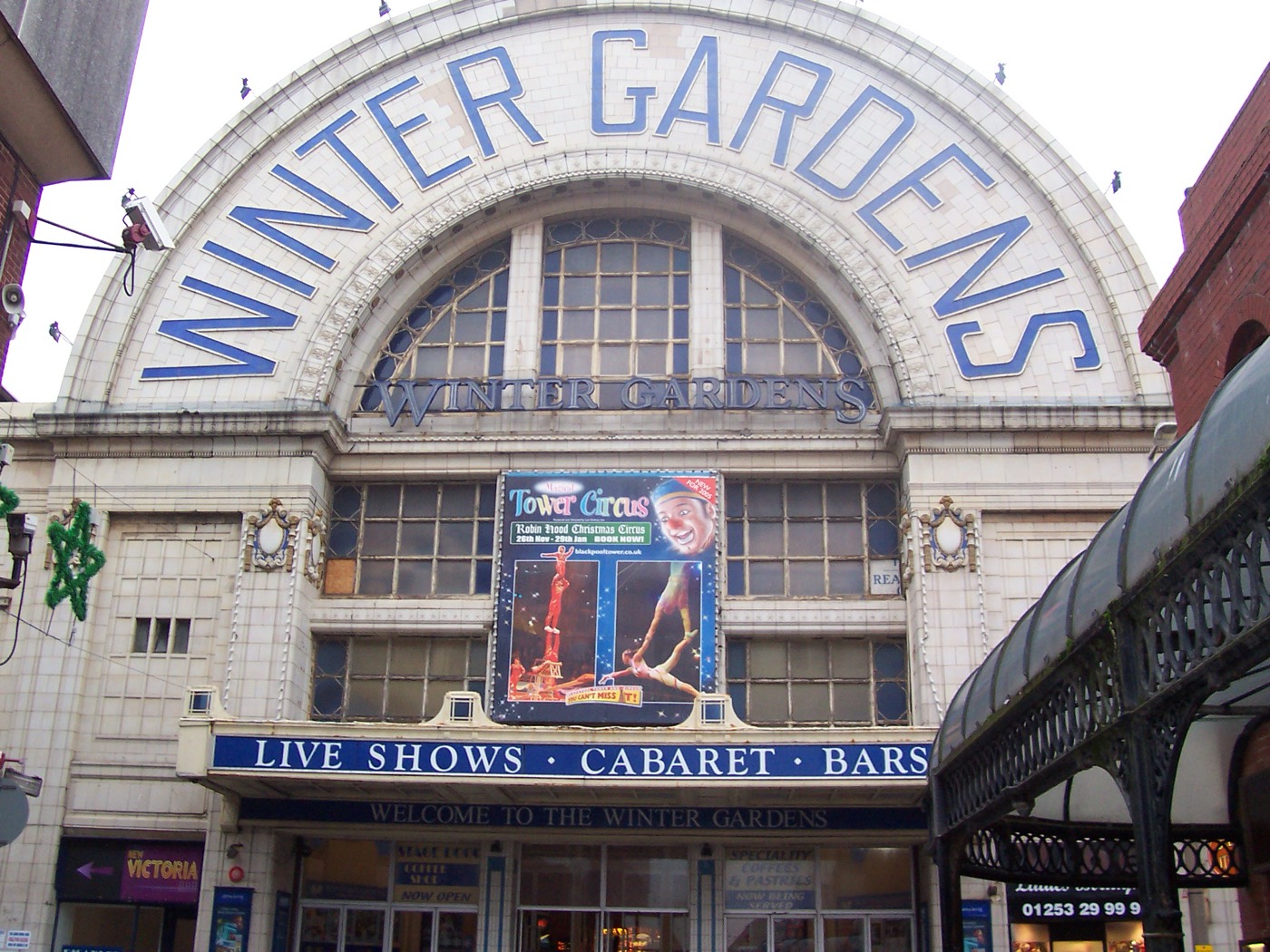 Exterior view of Winter Gardens in Blackpool